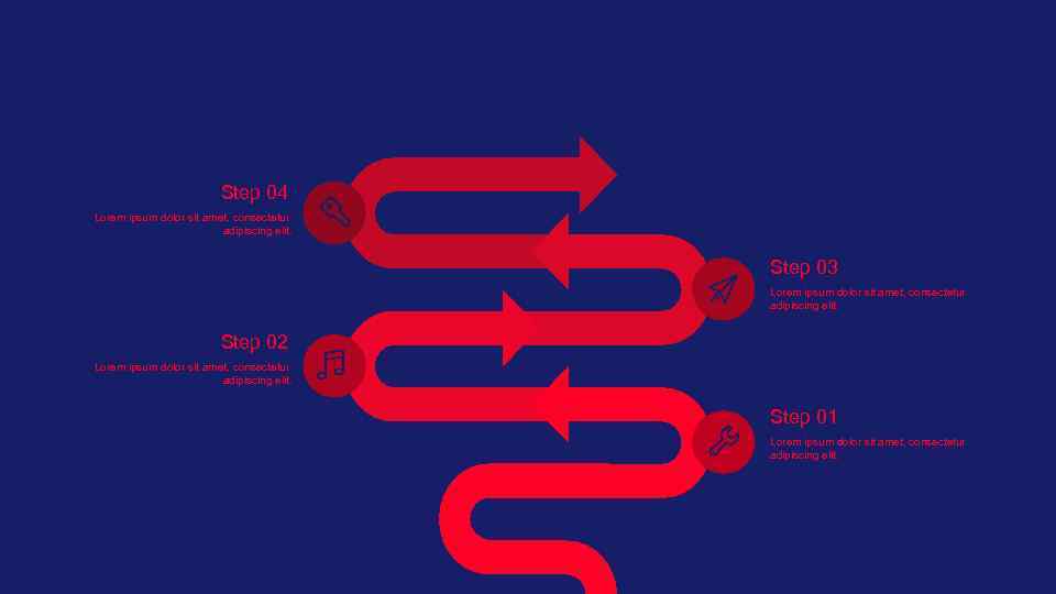 Step 04 Lorem ipsum dolor sit amet, consectetur adipiscing elit. Step 03 Lorem ipsum