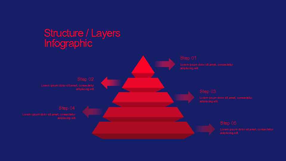 Structure / Layers Infographic Step 01 Lorem ipsum dolor sit amet, consectetur adipiscing elit.