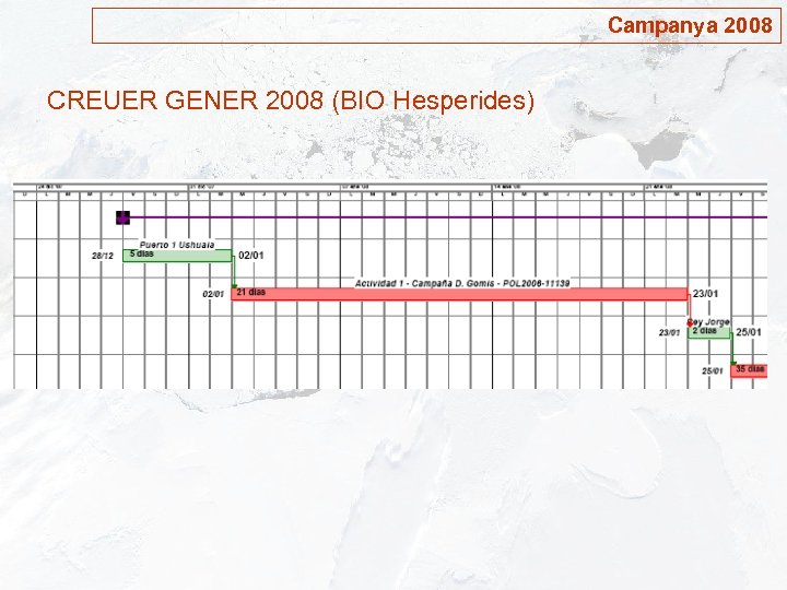 Campanya 2008 CREUER GENER 2008 (BIO Hesperides) 