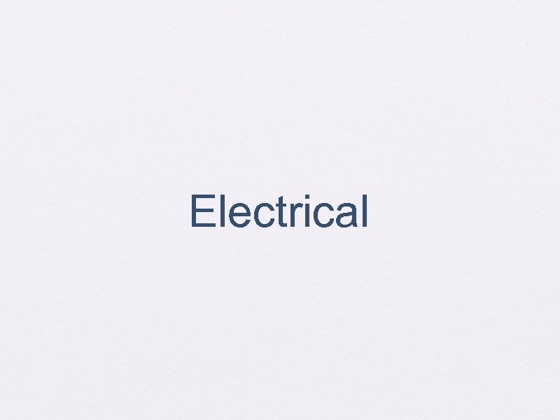 Electrical 