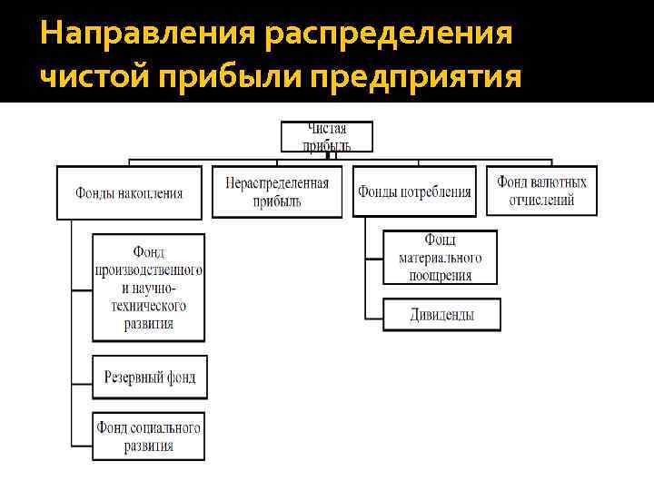 Направления распределения чистой прибыли предприятия 