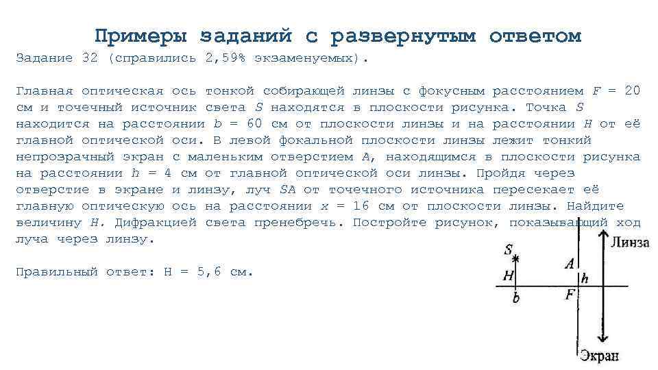 На рисунке 415 показан ход двух лучей падающих на тонкую линзу с фокусным расстоянием f