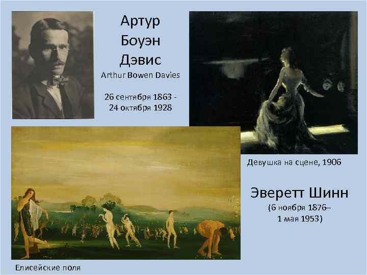 Артур Боуэн Дэвис Arthur Bowen Davies 26 сентября 1863 - 24 октября 1928 Девушка