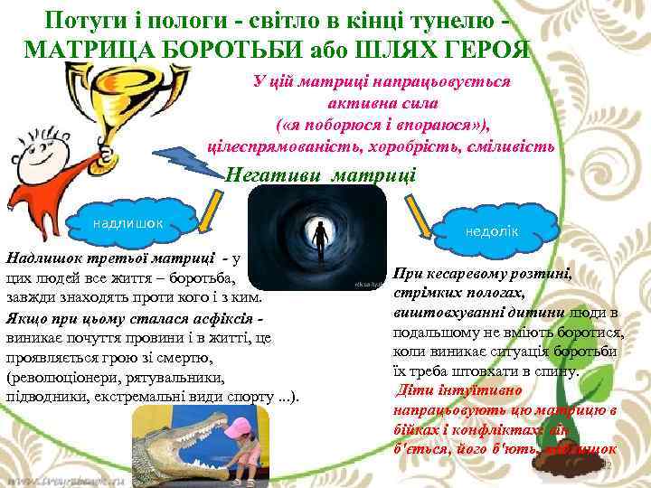 Потуги і пологи - світло в кінці тунелю МАТРИЦА БОРОТЬБИ або ШЛЯХ ГЕРОЯ У