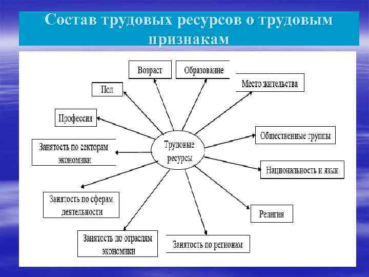 Состав трудовых ресурсов о трудовым признакам 