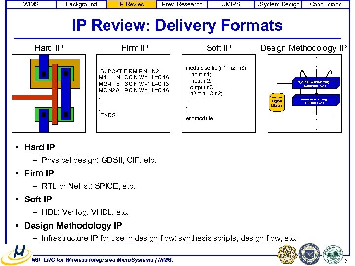 WIMS Background IP Review Prev. Research UMIPS m. System Design Conclusions IP Review: Delivery