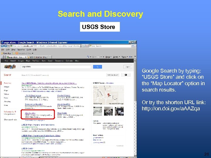 Search and Discovery USGS Store Google Search by typing: “USGS Store” and click on