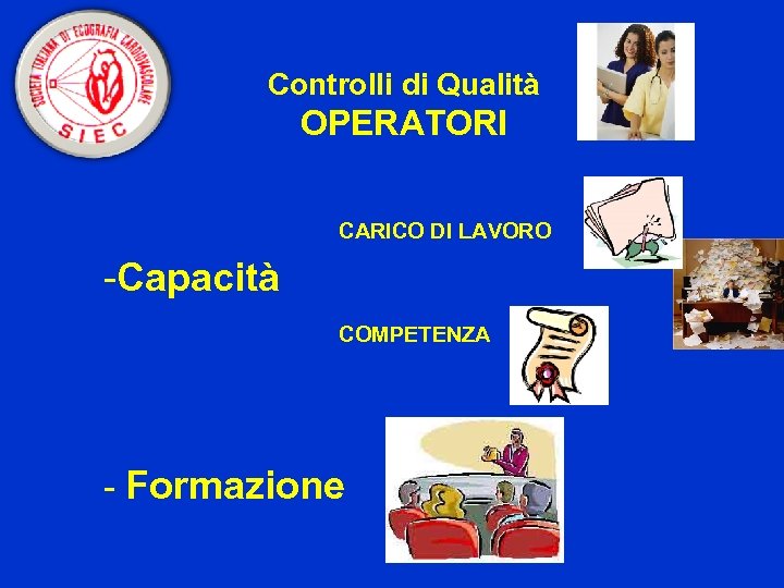 Controlli di Qualità OPERATORI CARICO DI LAVORO -Capacità COMPETENZA - Formazione 