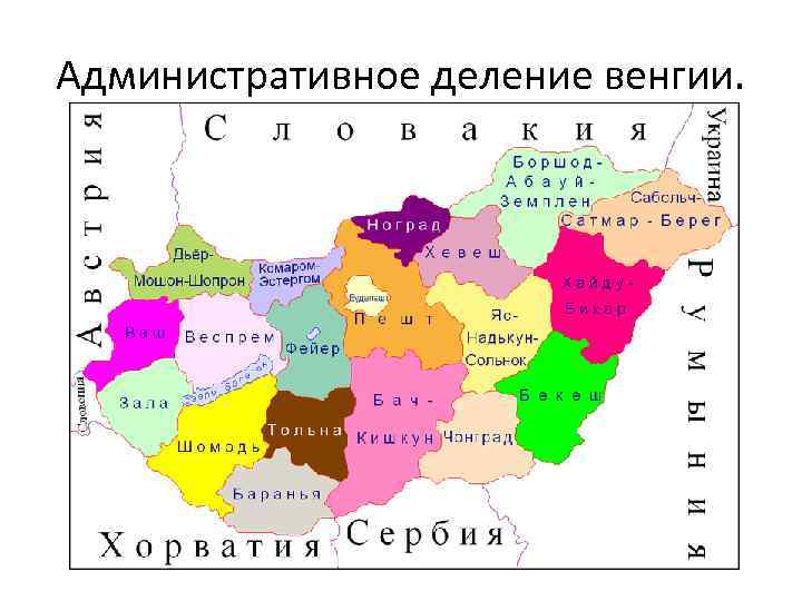 Административное деление венгии. 