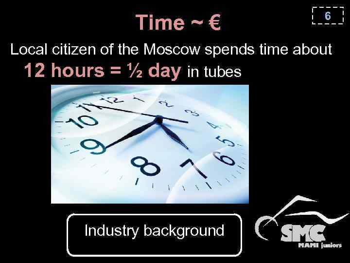 Time ~ € 6 Local citizen of the Moscow spends time about 12 hours