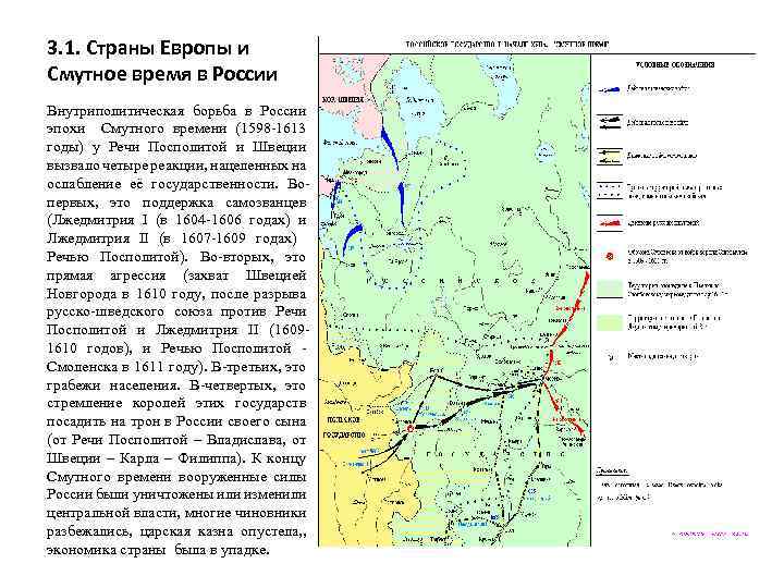 3. 1. Страны Европы и Смутное время в России Внутриполитическая борьба в России эпохи
