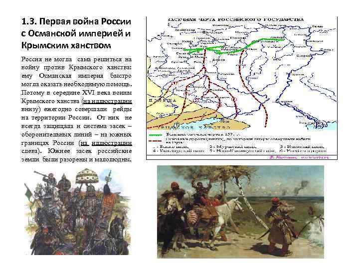 1. 3. Первая война России с Османской империей и Крымским ханством Россия не могла