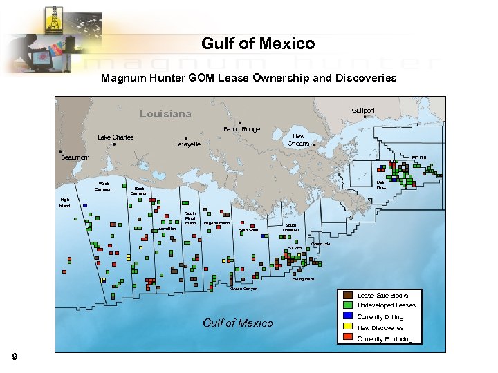 Gulf of Mexico Magnum Hunter GOM Lease Ownership and Discoveries Gulfport Louisiana Baton Rouge