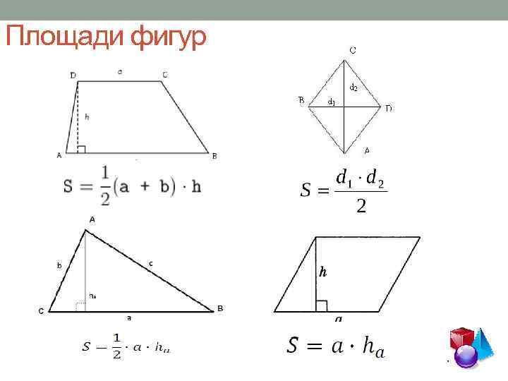 Площади фигур 