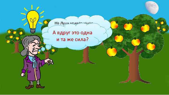 На Луну влияет какая. Оно упало под то сила, которая воздействием А вдруг это