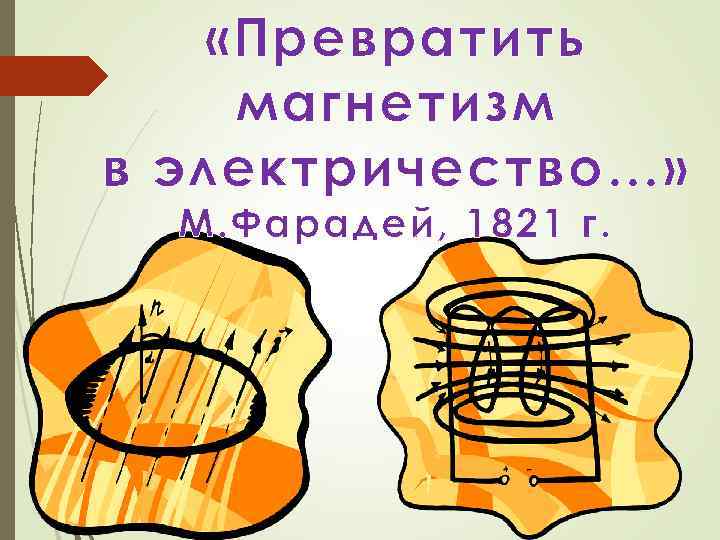  «Превратить магнетизм в электричество…» М. Фарадей, 1821 г. 