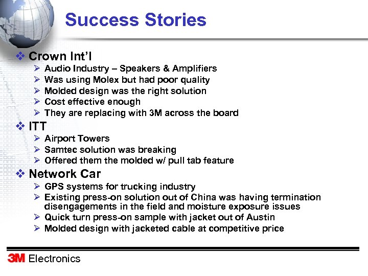 Success Stories v Crown Int’l Ø Ø Ø Audio Industry – Speakers & Amplifiers
