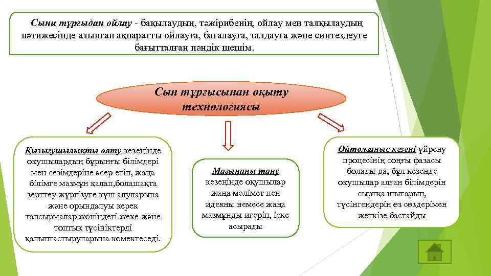 Сыни тұрғыдан ойлау технологиясы презентация слайд