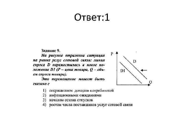 Ответ: 1 