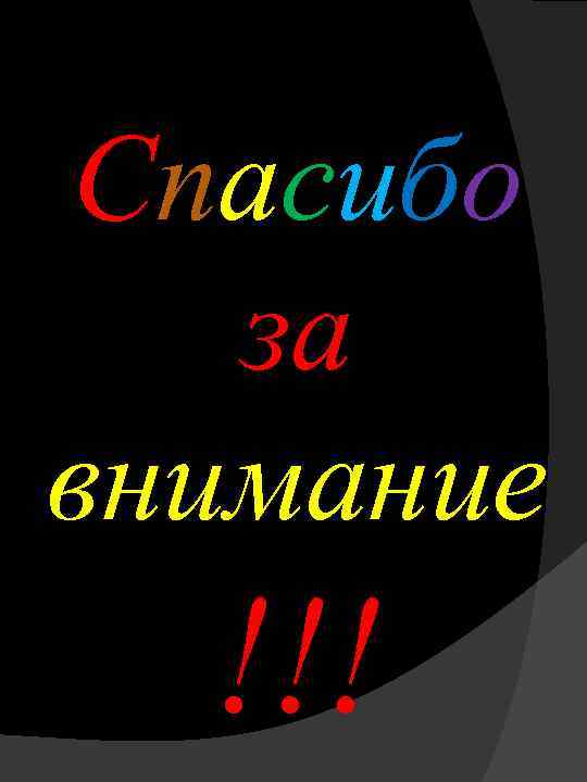 Спасибо за внимание !!! 