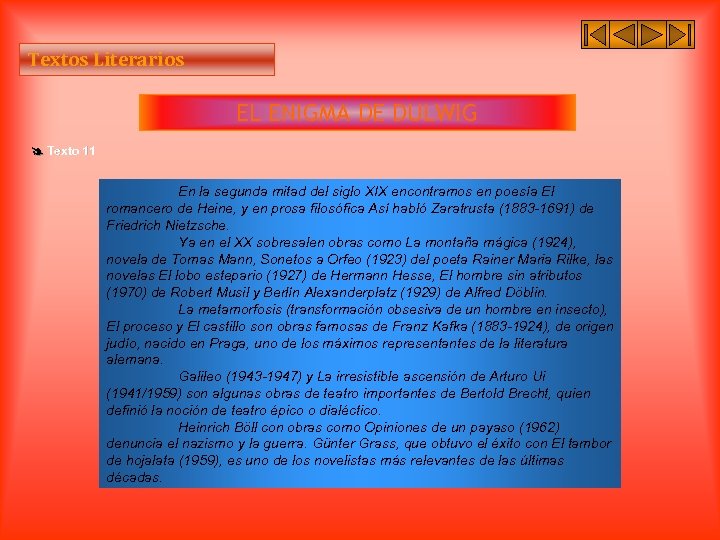 Textos Literarios EL ENIGMA DE DULWIG Texto 11 En la segunda mitad del siglo