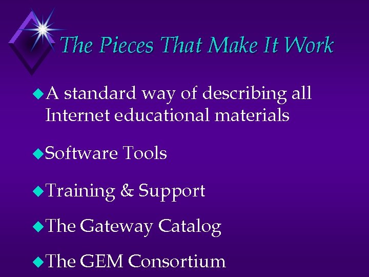 The Pieces That Make It Work u. A standard way of describing all Internet