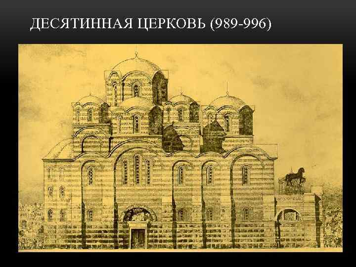 ДЕСЯТИННАЯ ЦЕРКОВЬ (989 -996) 