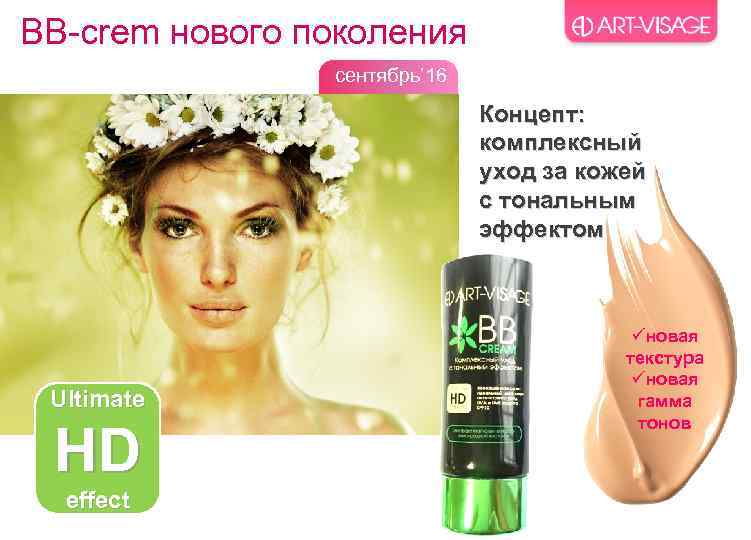 BB-crem нового поколения сентябрь’ 16 Концепт: комплексный уход за кожей с тональным эффектом Ultimate