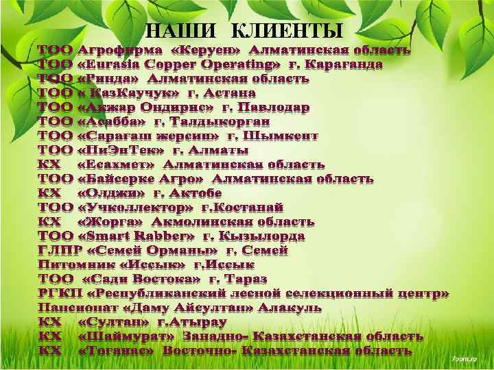 НАШИ КЛИЕНТЫ 