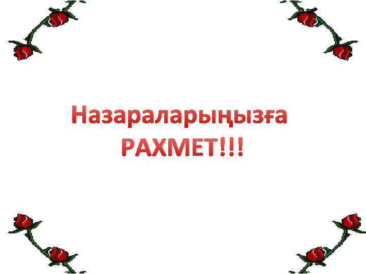 Назараларыңызға РАХМЕТ!!! 