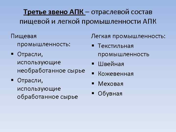 Агропромышленный комплекс пищевая промышленность. Третье звено АПК. Третье звено агропромышленного комплекса. 3 Звена АПК схема. Состав АПК 3 звена.