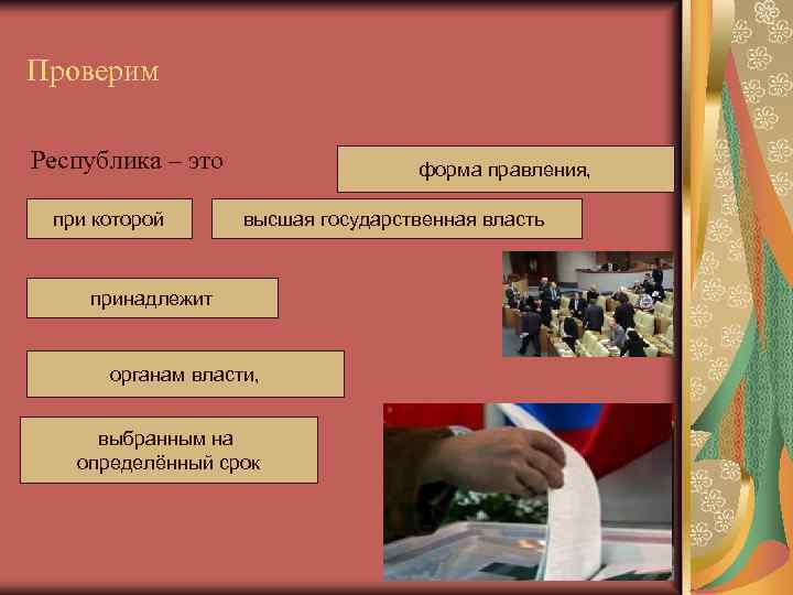 Узнай республику. Республика это форма государственного правления при которой Высшая. Республика понятие. Форма правления Республика презентация. Республика термин.