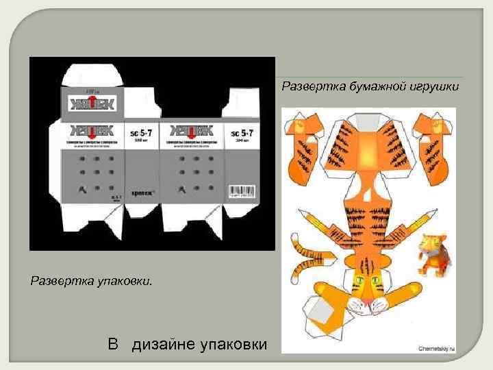 Развертка бумажной игрушки Развертка упаковки. В дизайне упаковки 