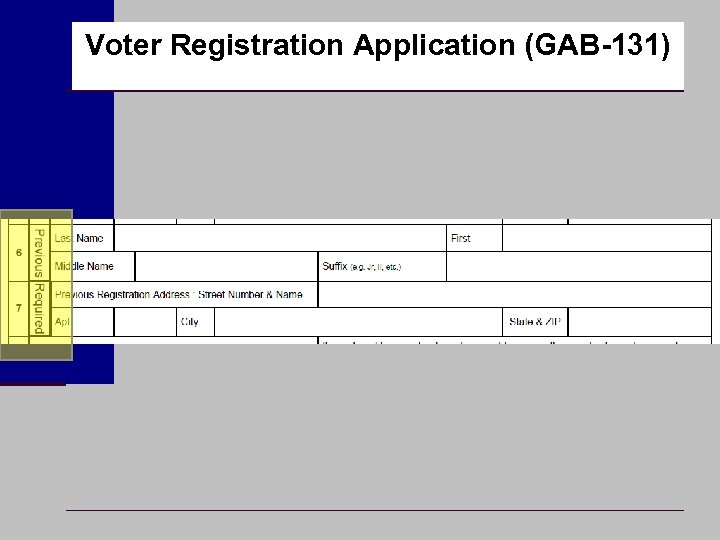 Voter Registration Application (GAB-131) 