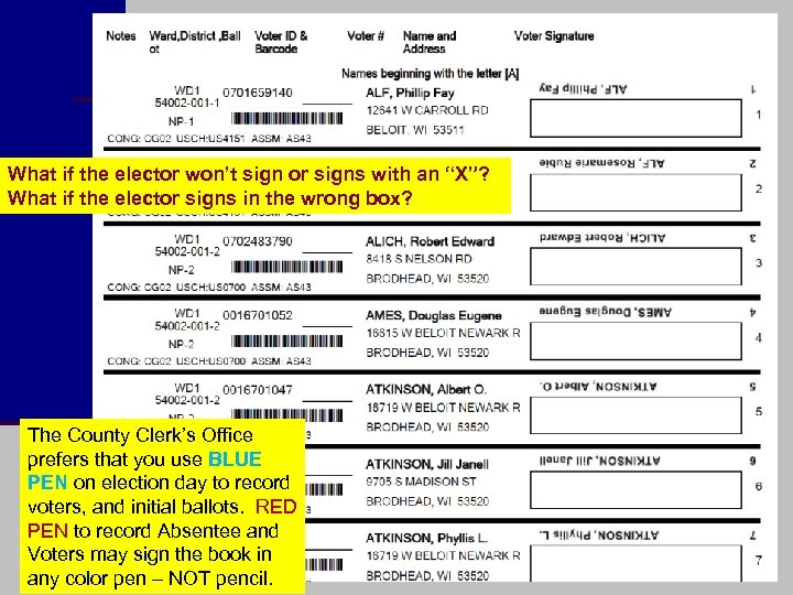 What if the elector won’t sign or signs with an “X”? What if the