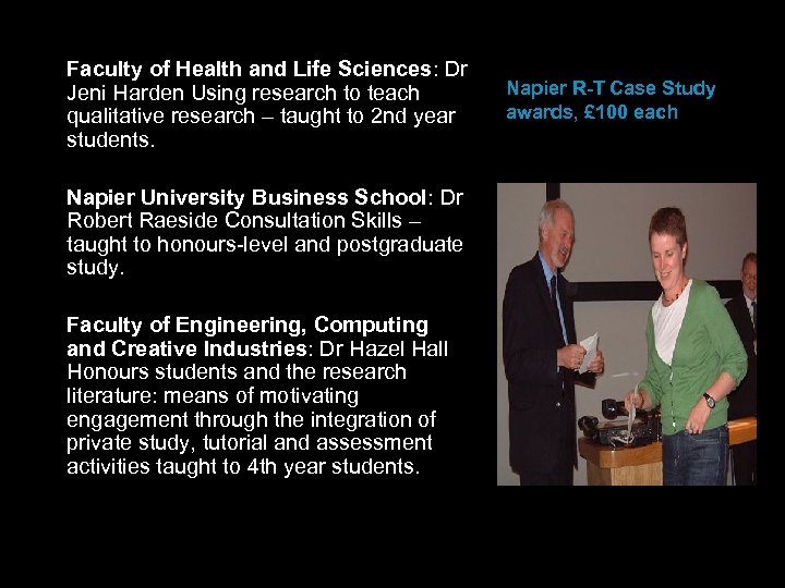 Faculty of Health and Life Sciences: Dr Jeni Harden Using research to teach qualitative