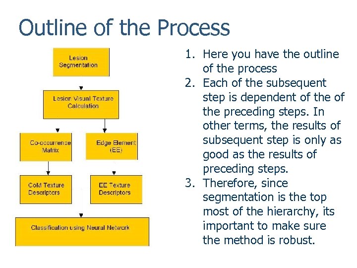 Outline of the Process 1. Here you have the outline of the process 2.