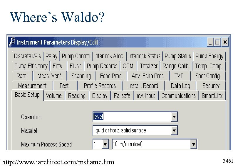 Where’s Waldo? http: //www. iarchitect. com/mshame. htm 3461 