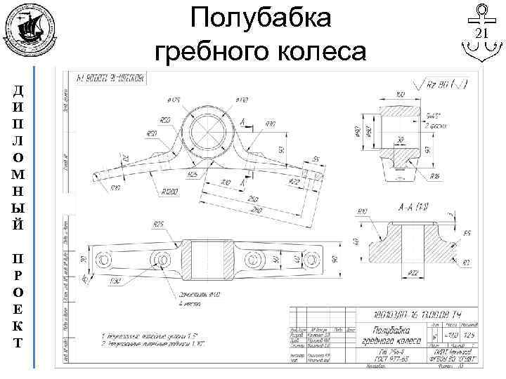 Полубабка гребного колеса Д И П Л О М Н Ы Й П Р