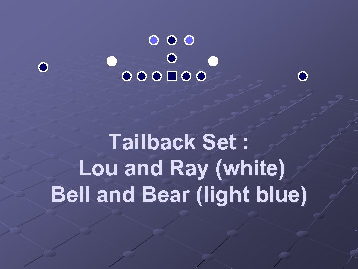 Tailback Set : Lou and Ray (white) Bell and Bear (light blue) 