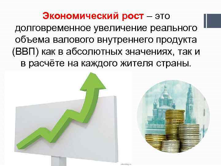 Экономический рост – это долговременное увеличение реального объема валового внутреннего продукта (ВВП) как в
