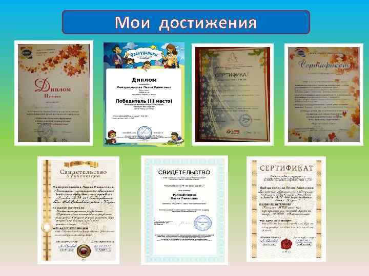 Мои достижения 