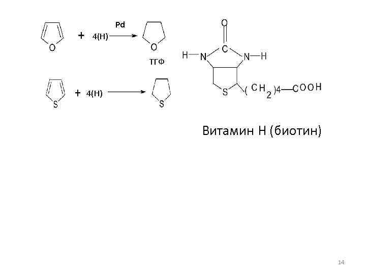 Pd 4(Н) ТГФ 4(Н) Витамин Н (биотин) 14 