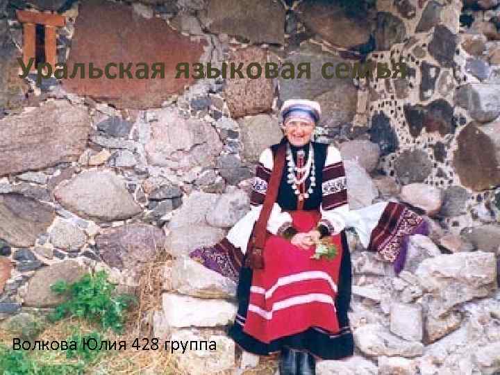 Уральская языковая семья Волкова Юлия 428 группа 