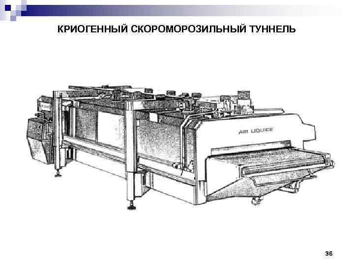 КРИОГЕННЫЙ СКОРОМОРОЗИЛЬНЫЙ ТУННЕЛЬ 36 