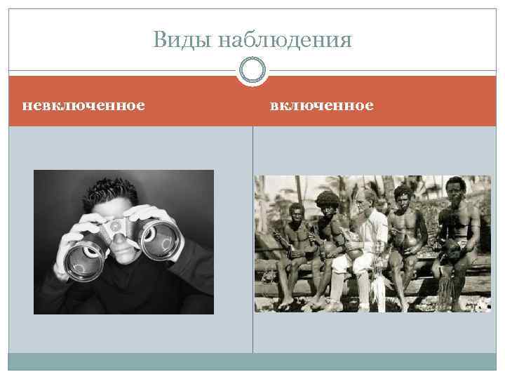 Виды наблюдения невключенное 