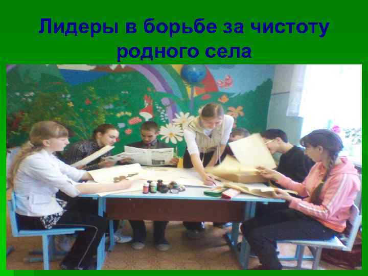 Лидеры в борьбе за чистоту родного села 