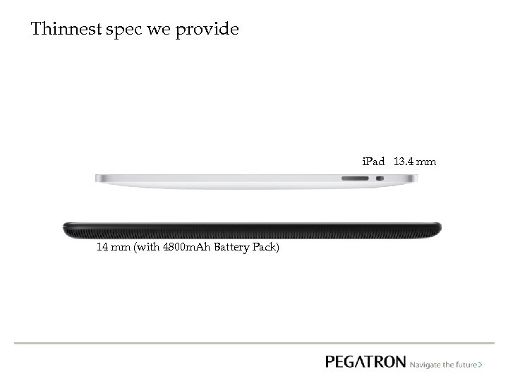 Thinnest spec we provide i. Pad 13. 4 mm 14 mm (with 4800 m.
