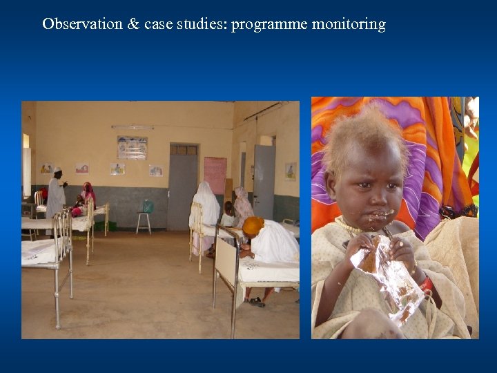 Observation & case studies: programme monitoring 