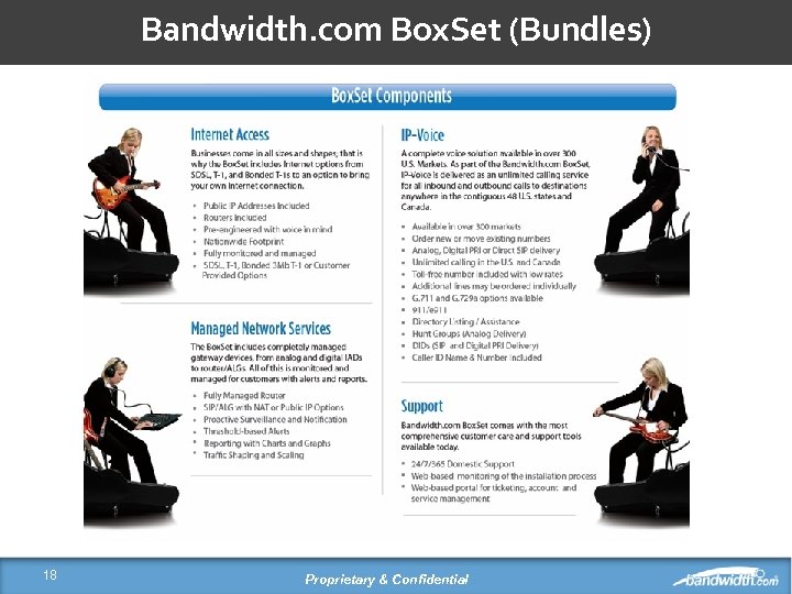 Bandwidth. com Box. Set (Bundles) 18 Proprietary & Confidential 